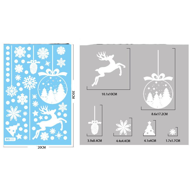 Weihnachtsspiegel-Aufkleber, Weihnachtsmann, Schneemann, Elch, Fensteraufkleber, Schneeflocke, Fensteraufkleber, Frohe Weihnachten, Frohes Neues Jahr 2025 von Joom DACH