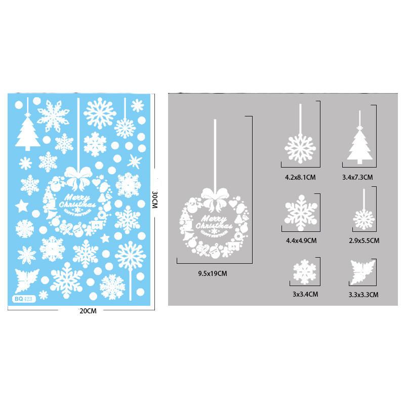 Weihnachtsspiegel-Aufkleber, Weihnachtsmann, Schneemann, Elch, Fensteraufkleber, Schneeflocke, Fensteraufkleber, Frohe Weihnachten, Frohes Neues Jahr 2025 von Joom DACH