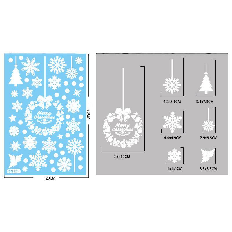 Weihnachtsspiegel-Aufkleber, Weihnachtsmann, Schneemann, Elch, Fensteraufkleber, Schneeflocke, Fensteraufkleber, Frohe Weihnachten, Frohes Neues Jahr 2025 von Joom DACH