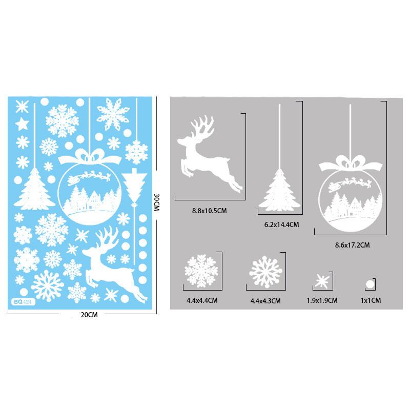 Weihnachtsspiegel-Aufkleber, Weihnachtsmann, Schneemann, Elch, Fensteraufkleber, Schneeflocke, Fensteraufkleber, Frohe Weihnachten, Frohes Neues Jahr 2025 von Joom DACH