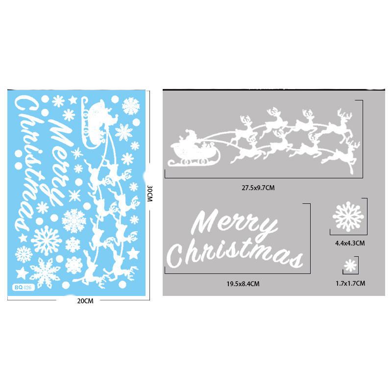 Weihnachtsspiegel-Aufkleber, Weihnachtsmann, Schneemann, Elch, Fensteraufkleber, Schneeflocke, Fensteraufkleber, Frohe Weihnachten, Frohes Neues Jahr 2025 von Joom DACH
