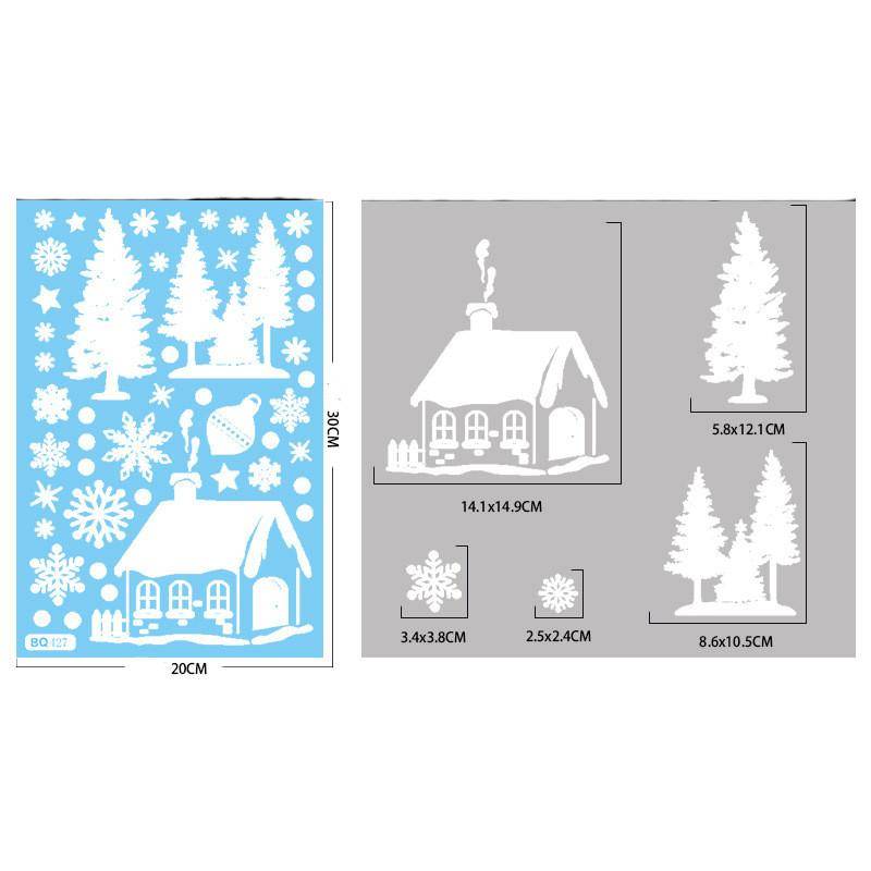 Weihnachtsspiegel-Aufkleber, Weihnachtsmann, Schneemann, Elch, Fensteraufkleber, Schneeflocke, Fensteraufkleber, Frohe Weihnachten, Frohes Neues Jahr 2025 von Joom DACH