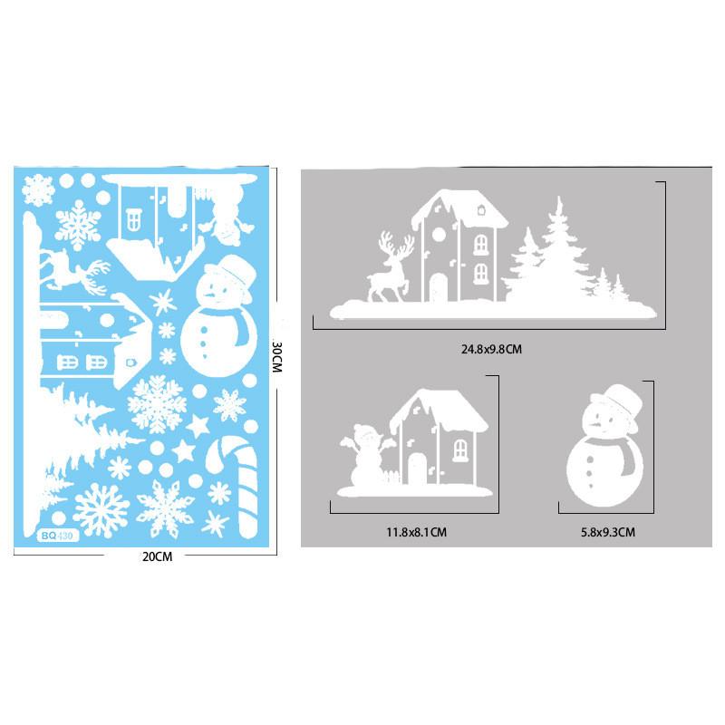 Weihnachtsspiegel-Aufkleber, Weihnachtsmann, Schneemann, Elch, Fensteraufkleber, Schneeflocke, Fensteraufkleber, Frohe Weihnachten, Frohes Neues Jahr 2025 von Joom DACH