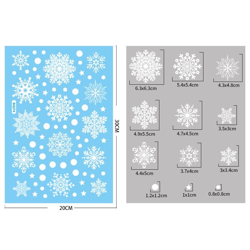 Weihnachtsspiegel-Aufkleber, Weihnachtsmann, Schneemann, Rentier, dekorativer elektrostatischer Glasaufkleber, Frohe Weihnachten, Dekoration für Zuhause von Joom DACH