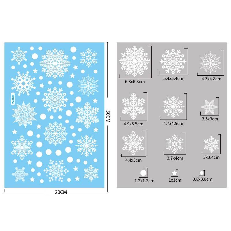 Weihnachtsspiegel-Aufkleber, Weihnachtsmann, Schneemann, Rentier, dekorativer elektrostatischer Glasaufkleber, Frohe Weihnachten, Dekoration für Zuhause von Joom DACH