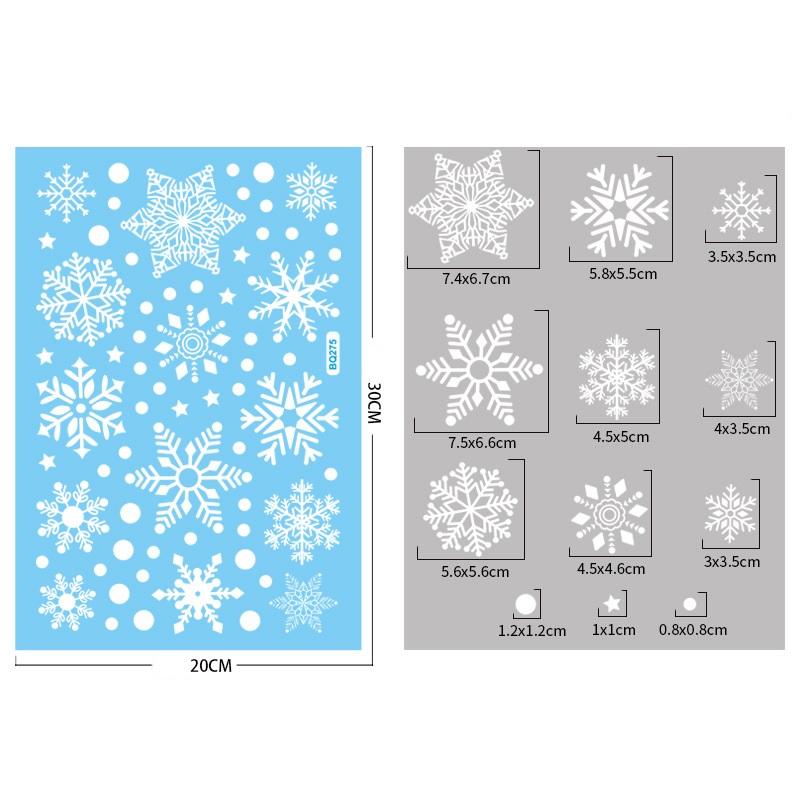 Weihnachtsspiegel-Aufkleber, Weihnachtsmann, Schneemann, Rentier, dekorativer elektrostatischer Glasaufkleber, Frohe Weihnachten, Dekoration für Zuhause von Joom DACH