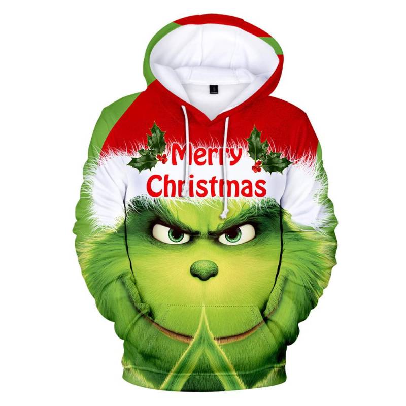 Weihnachtsthema Niedliche Cartoonfigur Hoodies Für Damen Herbst Winter Täglich Lässig Langarm Kapuzenoberteile Harajuku Y2K Pullover M von Joom DACH