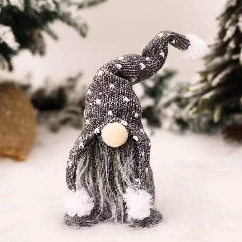 Weihnachtswichtel Plüsch Weihnachtsmann Puppe Weihnachtsdekoration Geschenke Ornamente grau von Joom DACH