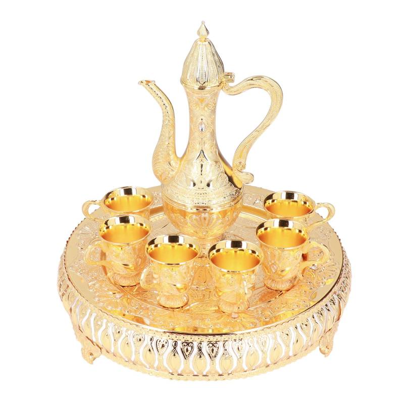 Weingläser, goldenes Weinset im europäischen Stil, Metall, kleines Weinglas, Weinkrug, Weinspender L Weingläser, goldenes Weinset im europäischen Stil, Metall, kleines Weinglas, Weinkrug, Weinspender L von Joom DACH