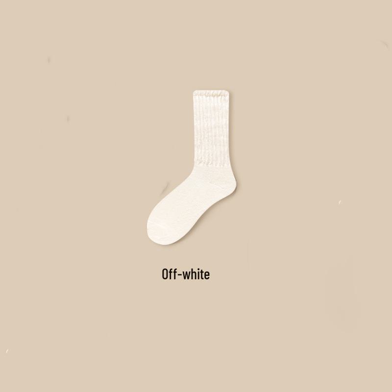Weiße Damensocken mit dickem Flor für Frühling/Herbst und graue Wadensocken aus gestrickter Wolle für Herbst/Winter. beige von Joom DACH