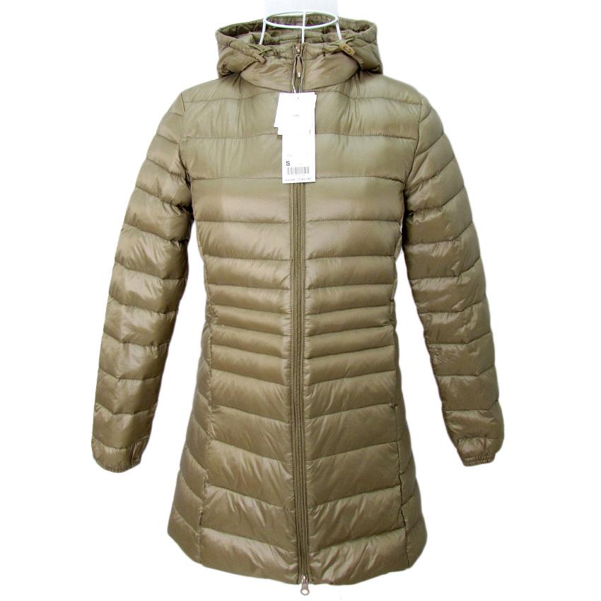 Weiße Entendaunenjacke für Damen, ultraleicht, mit Kapuze, schmal, langärmelig, Parka 2XL champagner von Joom DACH