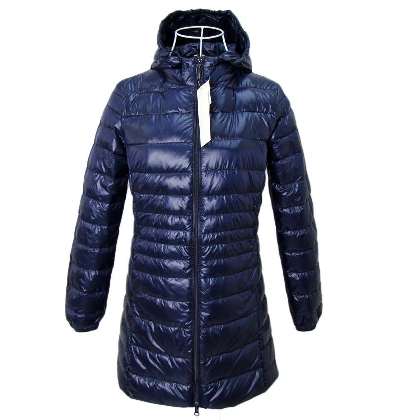 Weiße Entendaunenjacke für Damen, ultraleicht, mit Kapuze, schmal, langärmelig, Parka 5XL von Joom DACH