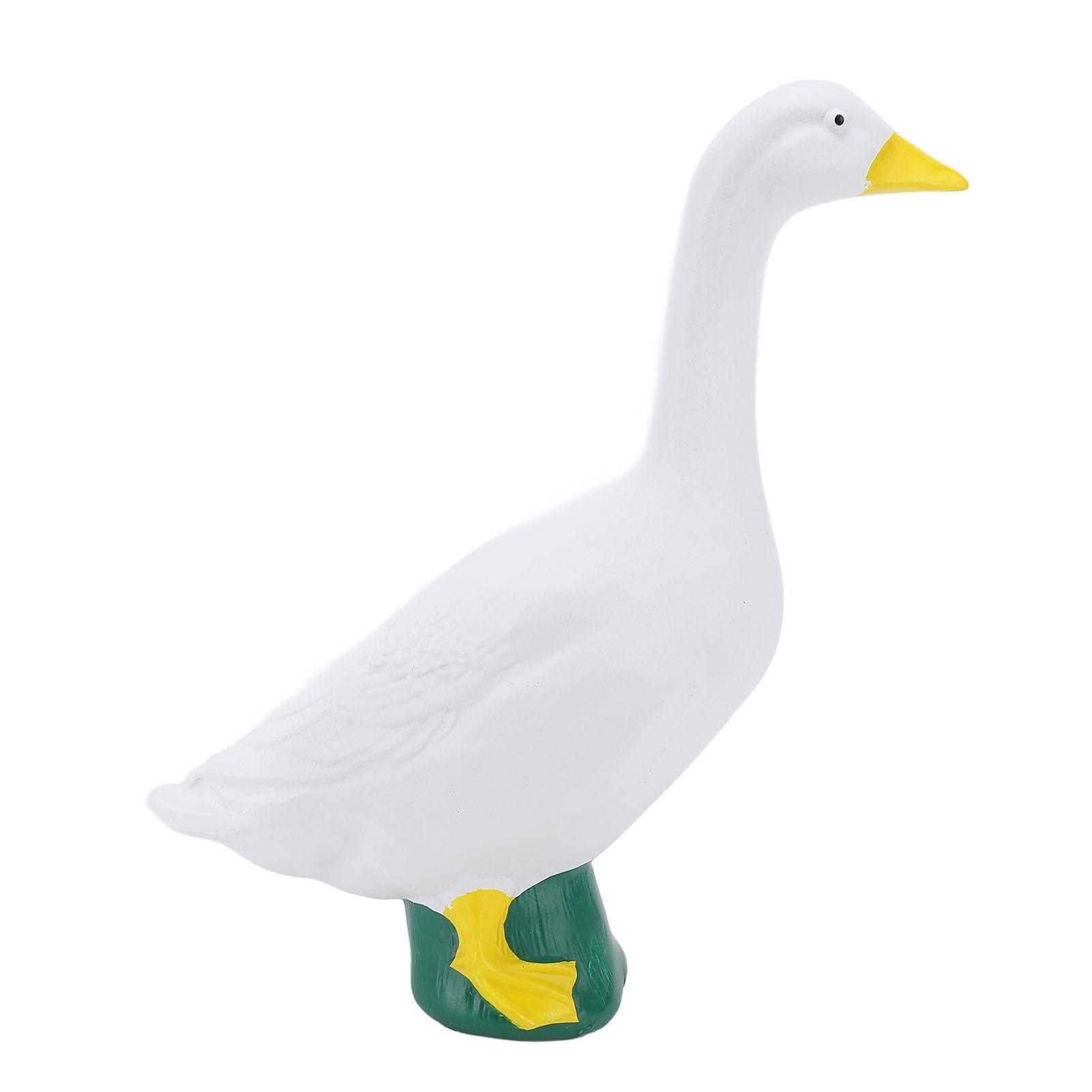Weiße Gans Statue 18cm Harz Gans Figur Ornament für Außengarten Veranda Desktop Dekoration von Joom DACH