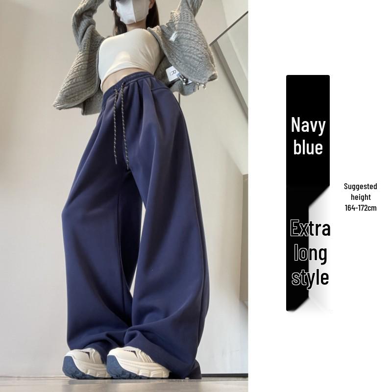 Weiße Hose mit hohem Bund und weitem Bein: Frühling/Herbst 2025 - Schlankmachende, lockere, bodenlange Jogginghosen für Damen XL von Joom DACH