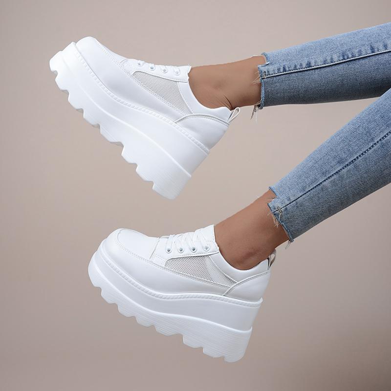 Weiße Keil-Turnschuhe, Plattform, atmungsaktiv, hohle Schuhe, klobiger Plateau-Absatz, Pumps, Schuhe, Damen-Absätze 38 weiß Weiße Keil-Turnschuhe, Plattform, atmungsaktiv, hohle Schuhe, klobiger Plateau-Absatz, Pumps, Schuhe, Damen-Absätze 38 weiß von Joom DACH