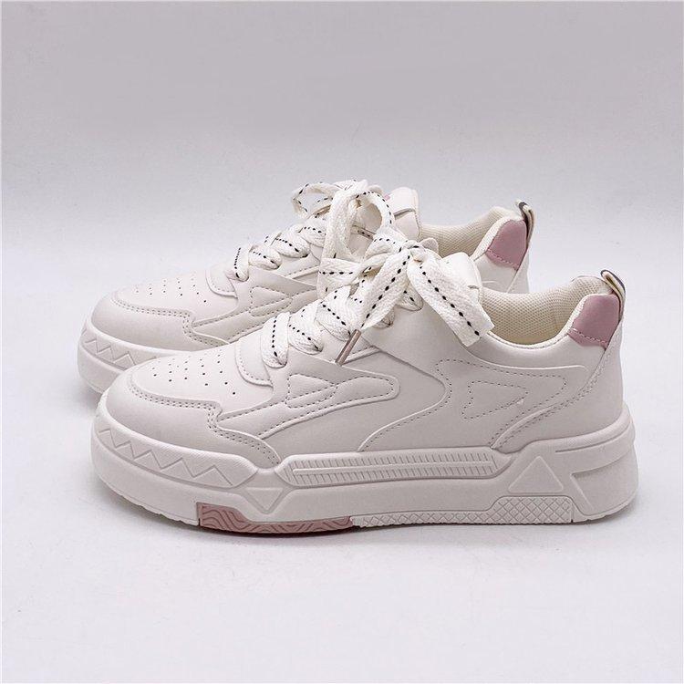 Weiße Schuhe für Damen Frühling Neue Dicke Sohle Ins Trendige Sneaker Damen Gutaussehende Frische Sportliche Freizeitschuhe für Damen 40 von Joom DACH