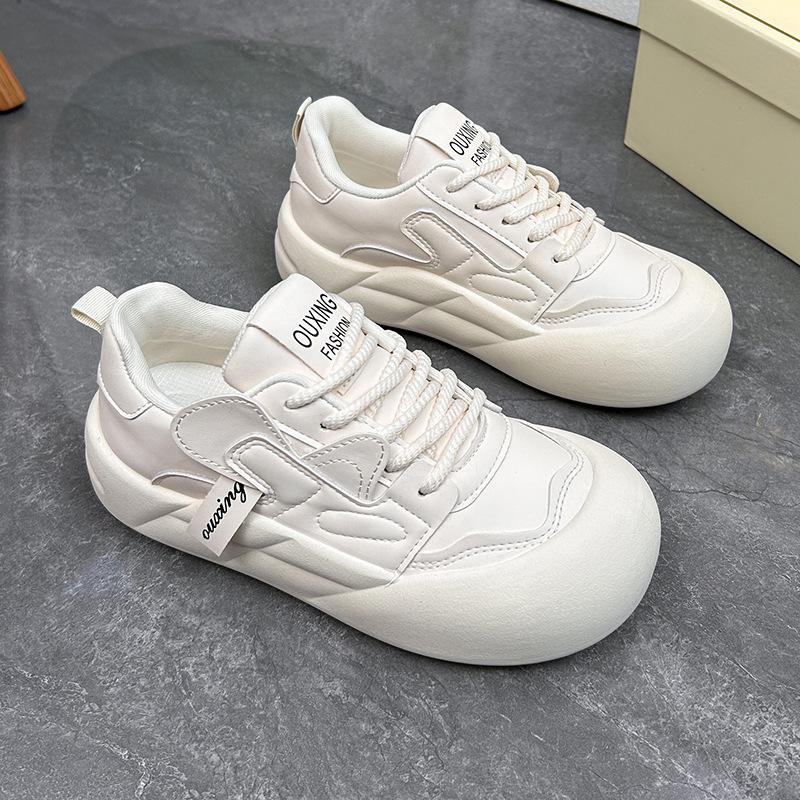 Weiße Schuhe für Damen Herbst Neue Studenten Board Schuhe für Damen Plateau Streetstyle Freizeitschuhe 40 beige von Joom DACH