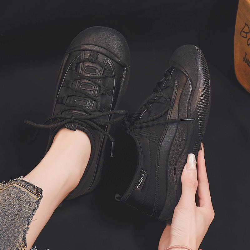 Weiße Schuhe für Damen Laufschuhe Frühling Studenten Walkingschuhe Bequeme Vielseitige Freizeitschuhe für Damen 40 schwarz von Joom DACH