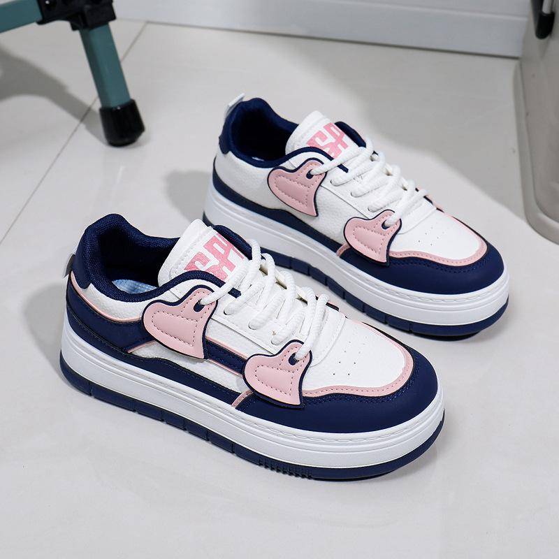 Weiße Schuhe für Damen  Neu Frühling Studenten Koreanischer Stil Vielseitig Lässig Ins Modeschuhe Dicke Sohle Mode-Sneaker A627 40 von Joom DACH