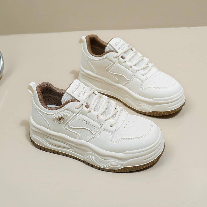 Weiße Schuhe für Damen Neu Herbst Studenten Allround Lässig Ins Trendige Plateau Mode Sneaker 40 von Joom DACH