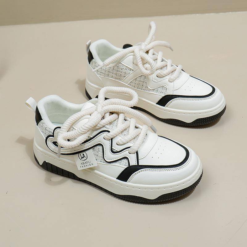 Weiße Schuhe für Damen Neu Sommer Studenten Allround Lässig Ins Trendige Plateau Mode Sneaker 40 schwarz von Joom DACH