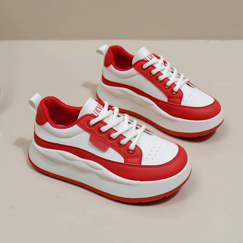 Weiße Schuhe für Frauen Neue Frühjahr Studentinnen Koreanischen Stil Vielseitig Casual Ins Mode Schuhe Dicken Boden Mode Turnschuhe S7 40 von Joom DACH