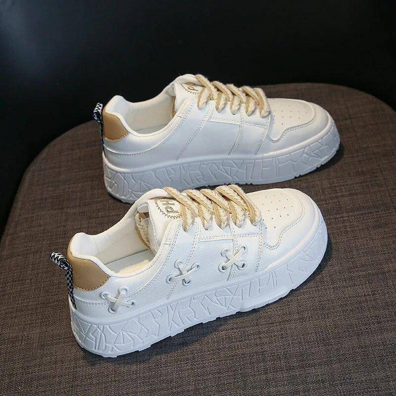 Weiße Turnschuhe Frauen Plattform Sport Schuhe Herbst Neuheiten Damen Laufschuhe Tennis Weibliche Wohnungen Vulkanisierte Schuhe 35 von Joom DACH