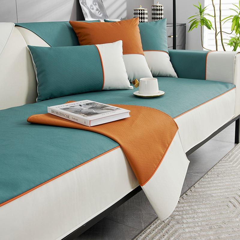 Weißer Breitrand Wasserdichter Sofabezug Anti-Katzenkratzer Universal Rutschfest Nicht-haftend Sofa Handtuch Technologie Stoff Wohnzimmer 70x70cm 1pcs von Joom DACH