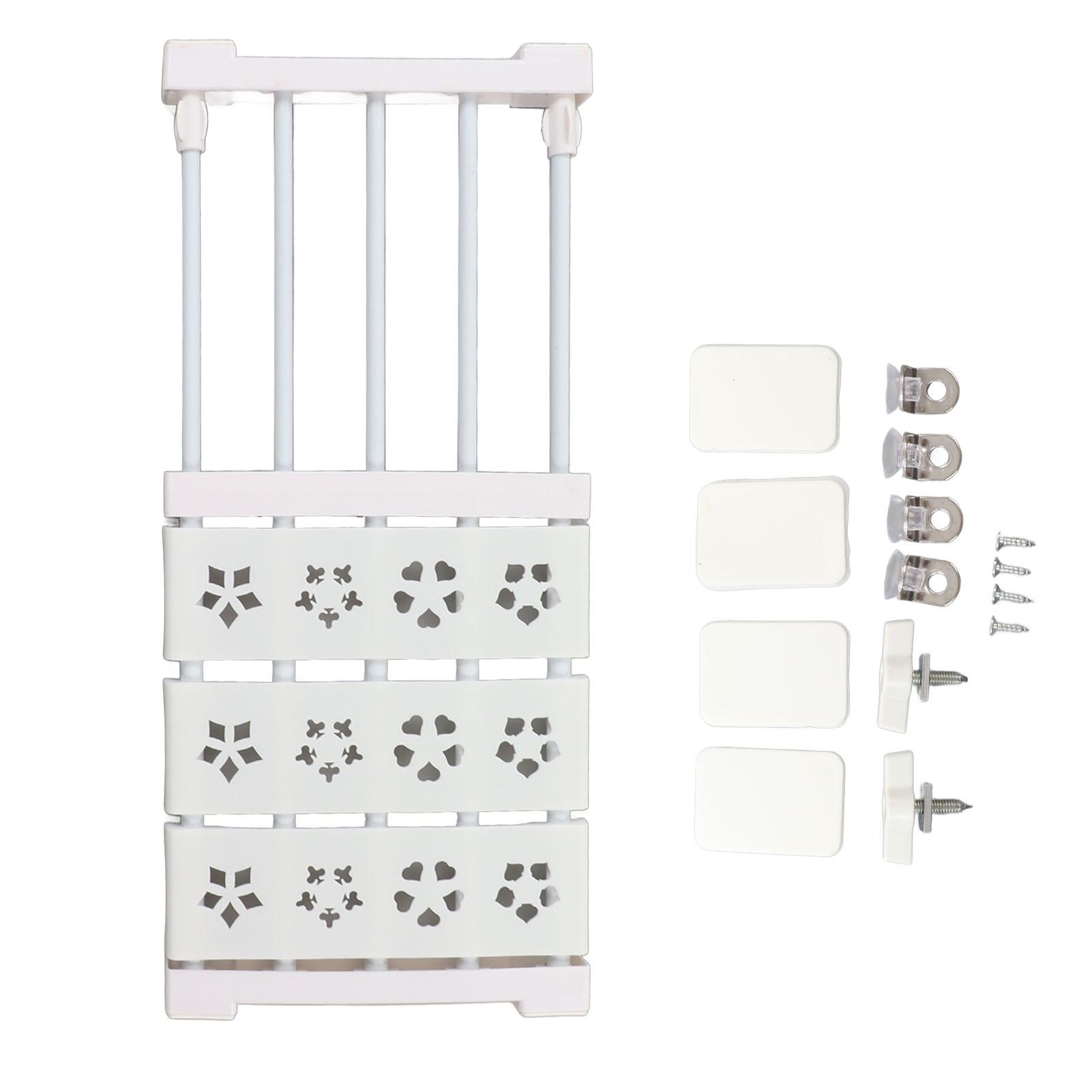 Weißes Ausziehbares Kleiderschrank-Spannregal Ohne Bohren Teleskopisches Kleiderschrank-Spannregal Organizer Trennwand 38‑55cm / 15‑21.7in Length von Joom DACH