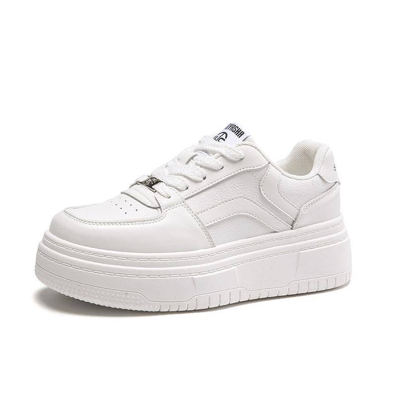 Weißschuhe mit dicker Sohle Damen Frühling Neue Mode Lässig Studenten Allround Sport Farbblock-Sneaker 40 weiß von Joom DACH