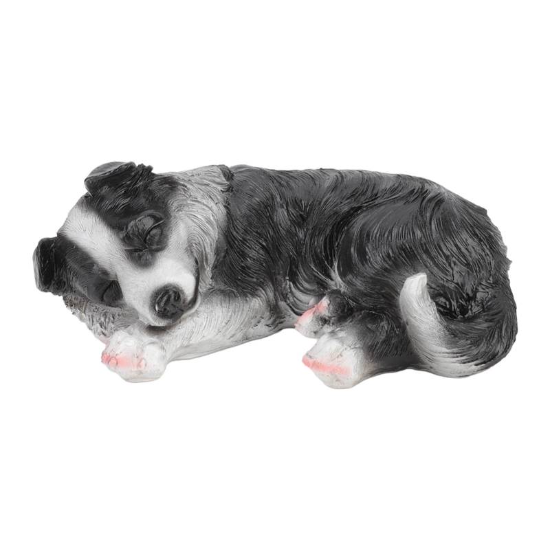 Welpenstatuen Skulpturen Kunstharz Wasserdicht Border Collie Statue Ornament für Garten von Joom DACH
