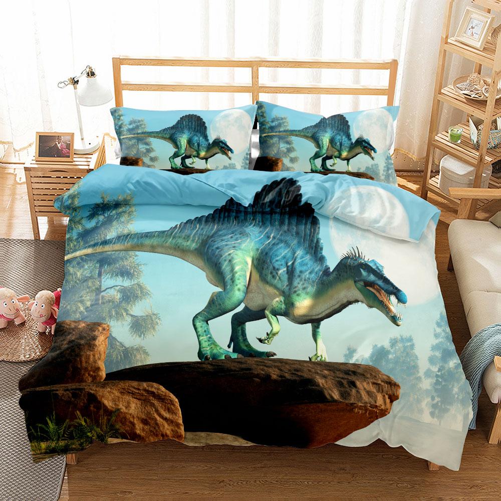 Welt Dinosaurier Kinder Bettbezug Set EU Einzel Doppel King US Twin Full Queen Größe Bettwäsche Set 140x210cm von Joom DACH