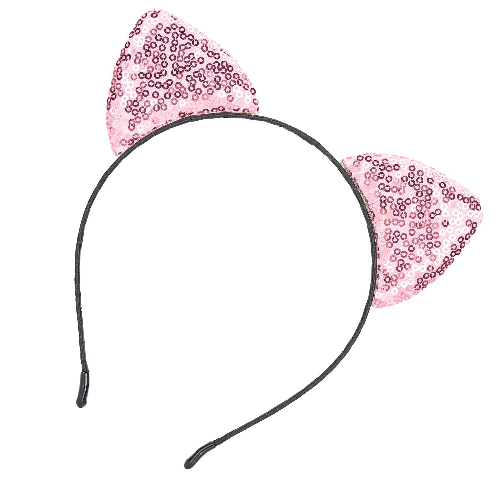 Wende Pailletten Katzenohren Stirnband Glänzende Katzenohr Haarreifen Damen Kätzchen HaaraccessoiresPink rosa von Joom DACH