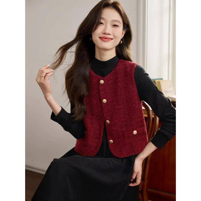 Weste Damen Frühling und Herbst Neu Außen Temperament Ärmellos Kurzer Mantel M von Joom DACH