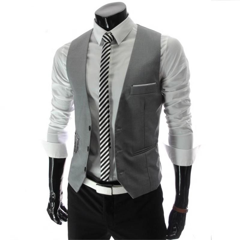 Westen für Herren Slim Fit Herren Anzugweste Herren Weste Gilet Homme Lässig Ärmellos Formell Business Jacke XXXXXL grau Westen für Herren Slim Fit Herren Anzugweste Herren Weste Gilet Homme Lässig Ärmellos Formell Business Jacke XXXXXL grau von Joom DACH