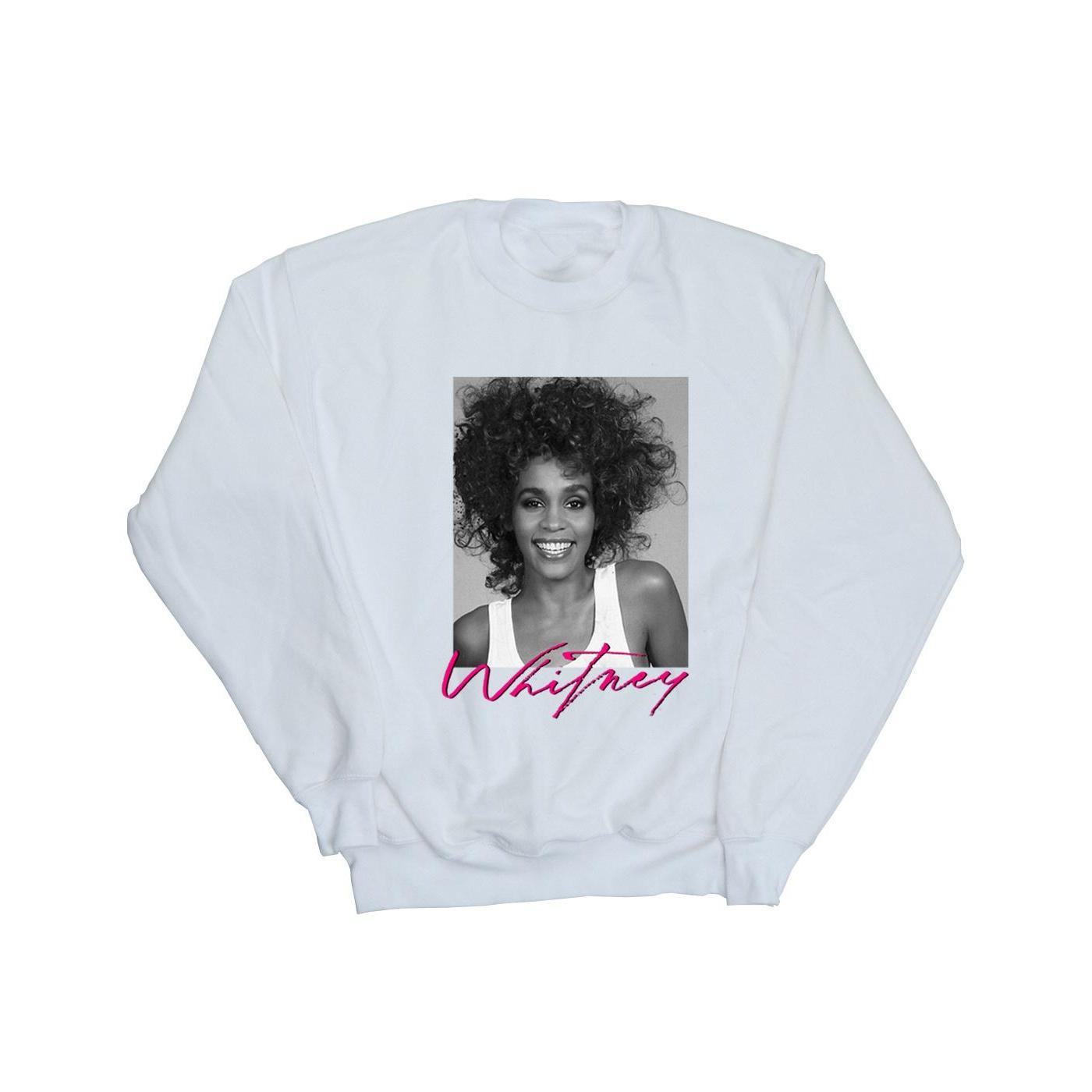 Whitney Houston Damen-Sweatshirt mit Smile-Foto XL weiß Whitney Houston Damen-Sweatshirt mit Smile-Foto XL weiß von Joom DACH