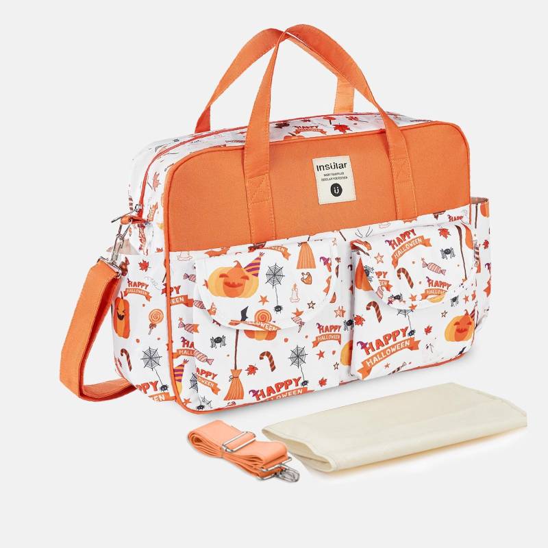 Wickeltasche für Mama und Baby, große Kapazität, Organizer, wasserdicht, weite Öffnung, Reise-Messenger-Umhängetasche, Wickeltasche für Mama und Baby One Size orange von Joom DACH