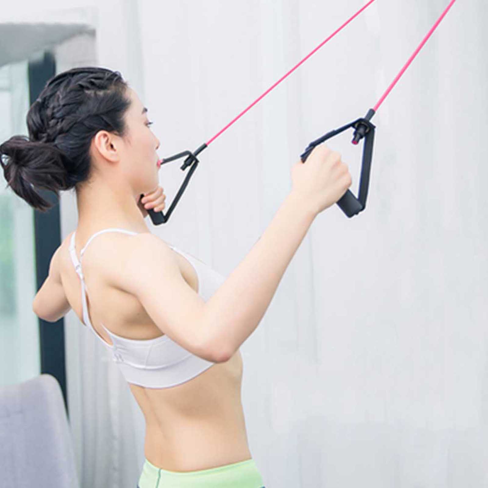 Widerstand Dehnbares Gummiband Trainingsseil Tube Workout Fitness Übung für Yoga Fitnessstudio Rot von Joom DACH
