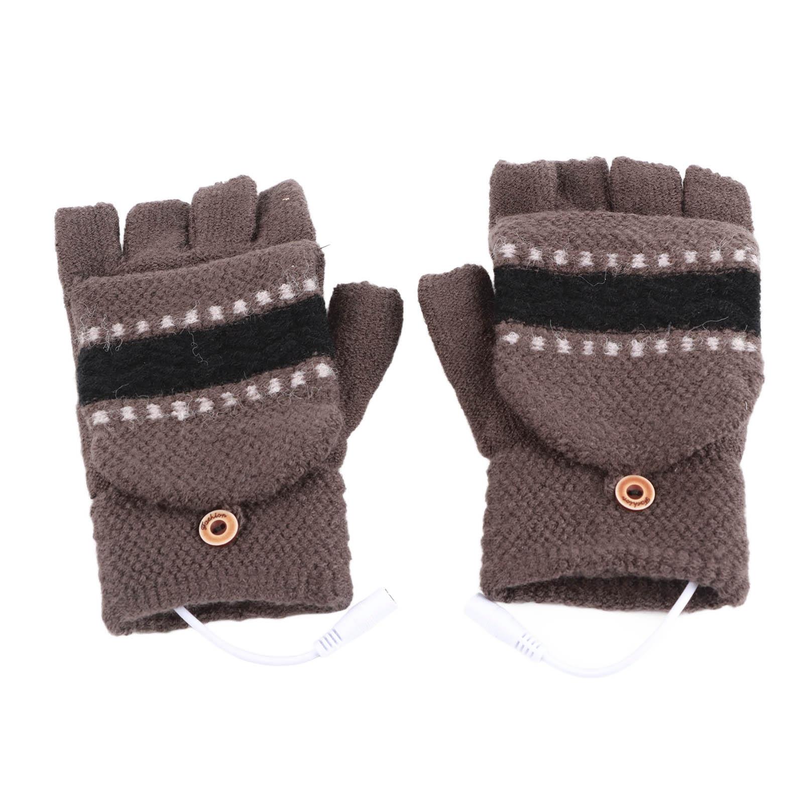 Wiederaufladbare beheizte Handschuhe USB Warm Laptop Handschuh Volle Halbfinger Fäustlinge für Männer von Joom DACH