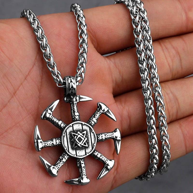Wikinger Axt Halskette Anhänger Valknut Edelstahl Wikinger Herren Valknut Freund Geschenk Schmuck Fabrik Großhandel Kostenloser Versand 60cm von Joom DACH