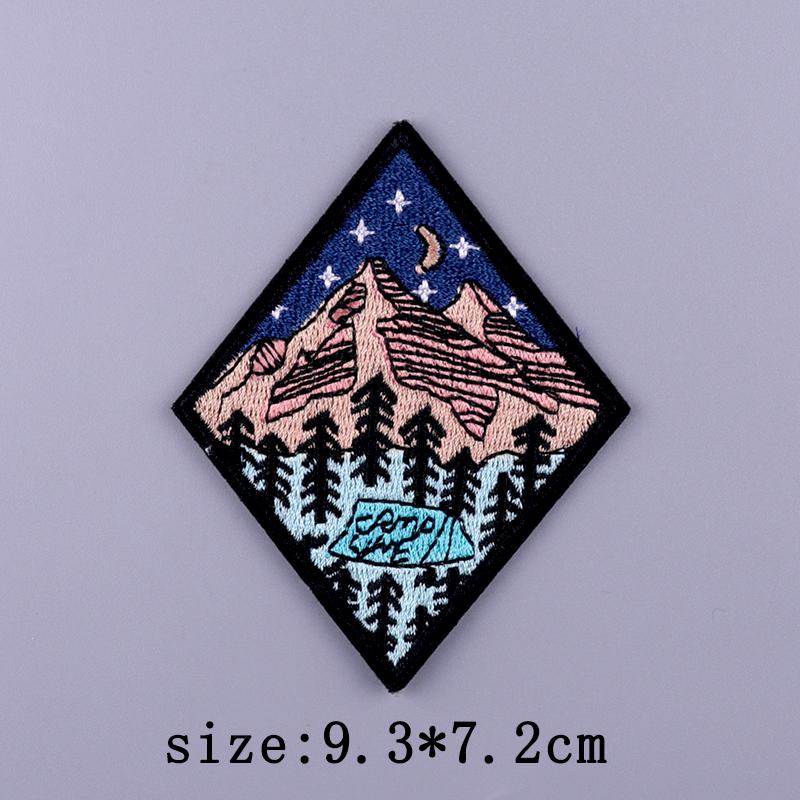 Wilderness Patch Aufbügler Patches auf Kleidung Bär Wolf Stickerei Patches für Kleidung Streifen Abzeichen Welle Wal Patch für Kleidung von Joom DACH