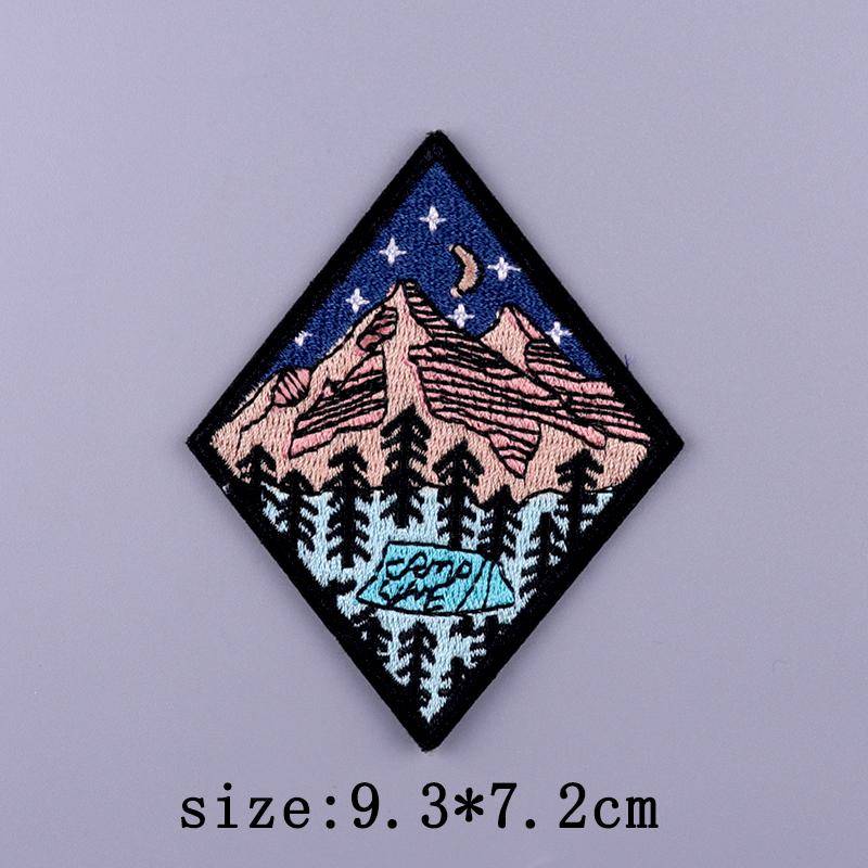 Wilderness Patch Aufbügler Patches auf Kleidung Bär Wolf Stickerei Patches für Kleidung Streifen Abzeichen Welle Wal Patch für Kleidung von Joom DACH