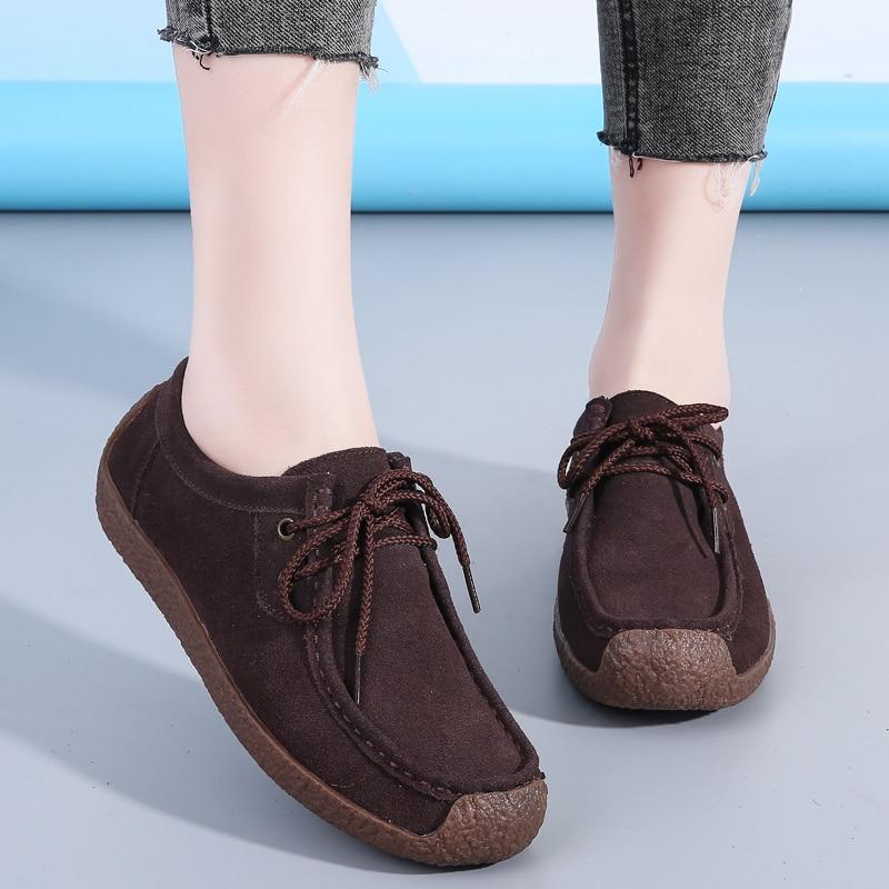 Wildleder Leder Frauen Casual Schuhe Lace Up Wohnungen Turnschuhe Frauen Mokassins Designer Loafer Damen Schuhe Frau 40 kaffeebraun Wildleder Leder Frauen Casual Schuhe Lace Up Wohnungen Turnschuhe Frauen Mokassins Designer Loafer Damen Schuhe Frau 40 kaffeebraun von Joom DACH