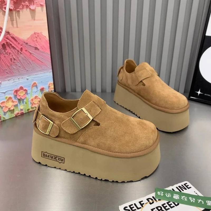 Wildleder Plattform Wohnungen Frauen Schuhe Casual Loafers Schuhe Frau Turnschuhe 2024 Trend Herbst Neue Marke Gemütliche Walking Zapatos Mujer 40 himbeere von Joom DACH