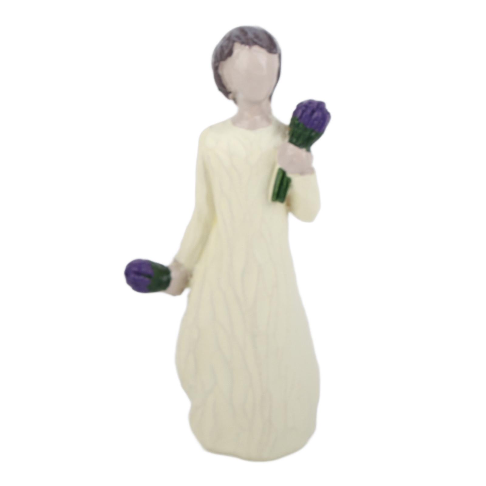 Willow Tree Mädchenstatue Handbemalte Harzfiguren Blumenmädchen Skulptur Handwerkskunst Ornament von Joom DACH