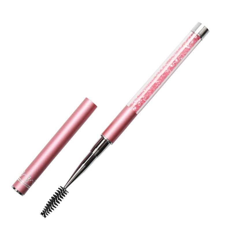 Wimpernbürste mit Strassgriff Wiederverwendbare Wimpernbürsten Mascara-Applikatorstab Bürsten Wimpernverlängerungs-Make-up-Werkzeug Wimpern rosa von Joom DACH
