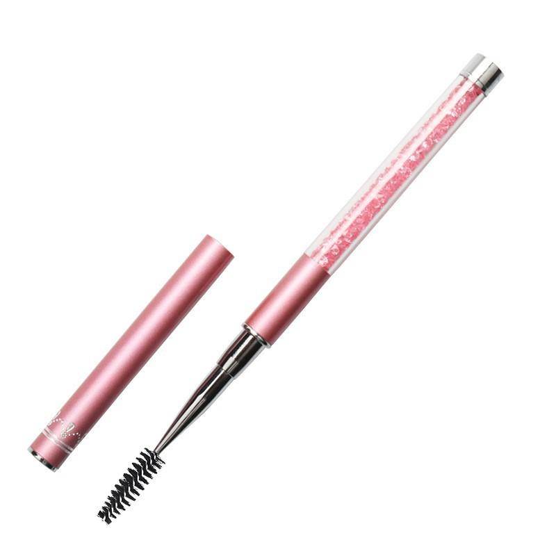 Wimpernbürste mit Strassgriff Wiederverwendbare Wimpernbürsten Mascara-Applikatorstab Bürsten Wimpernverlängerungs-Make-up-Werkzeug Wimpern rosa von Joom DACH