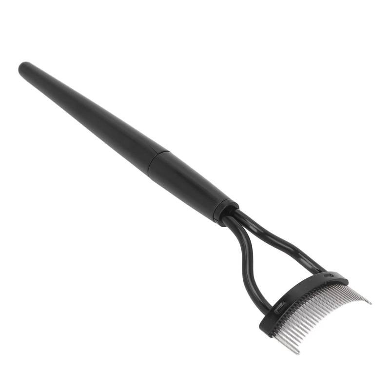 Wimpernkamm Faltbar Wiederverwendbar Edelstahl Wimpernseparator mit Abdeckung Kosmetikwerkzeug Schwarz von Joom DACH