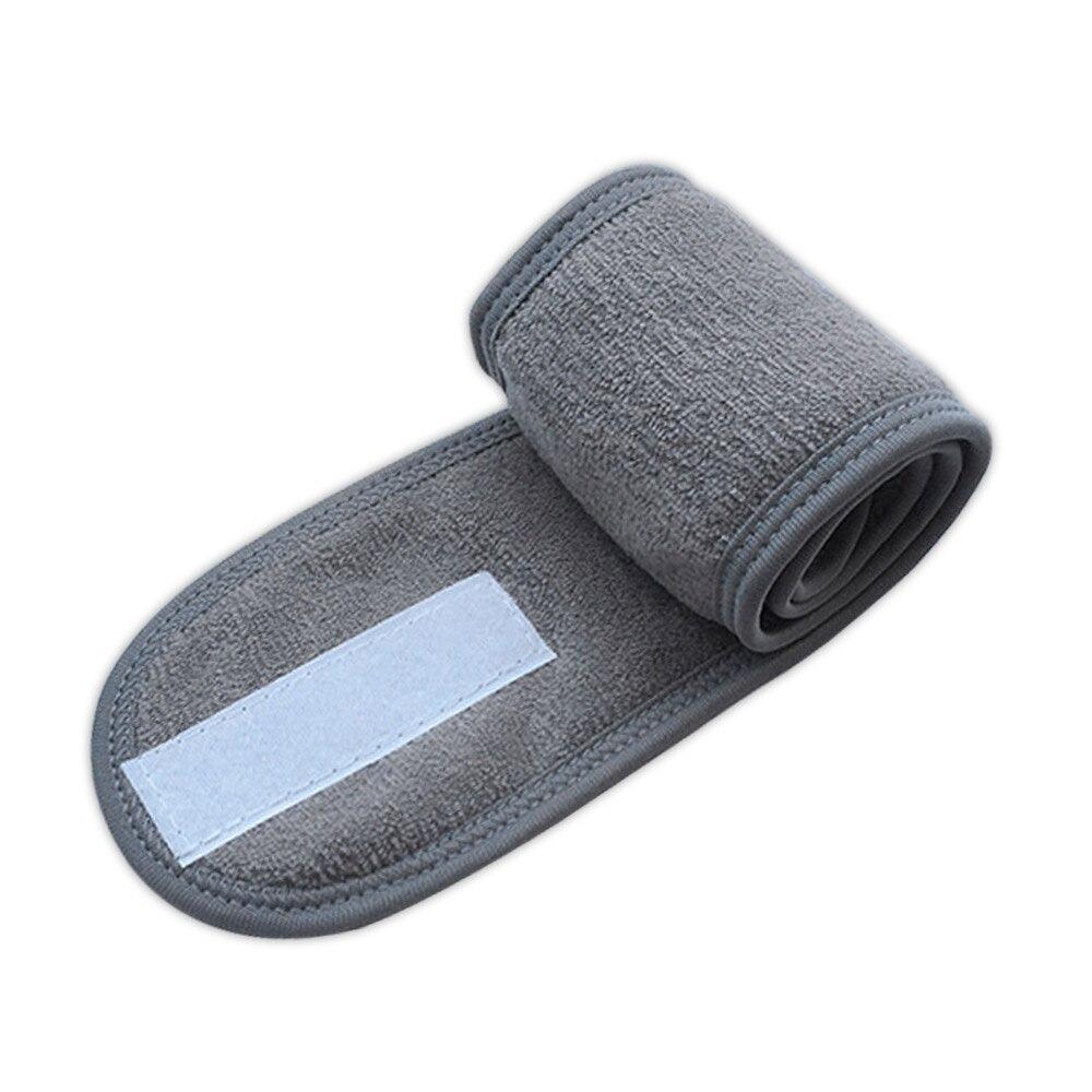Wimpernverlängerung, Spa, Gesichts-Stirnband, Wickelkopf, Frottee-Stirnband, Make-up, Stretch-Handtuch mit Magic Tape, Make-up-Zubehör grau von Joom DACH