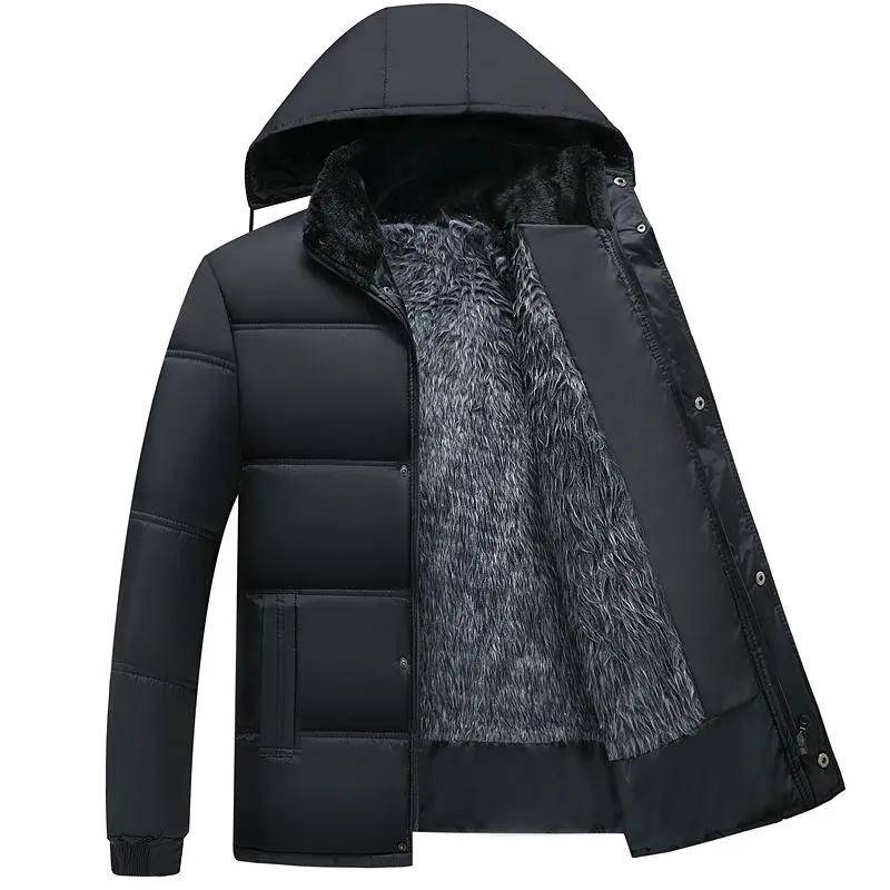 Winddicht und regendicht Winter Herren Jacke Kragen warme Baumwolle Daunenjacke dicken Parka Mantel lang XXXL von Joom DACH
